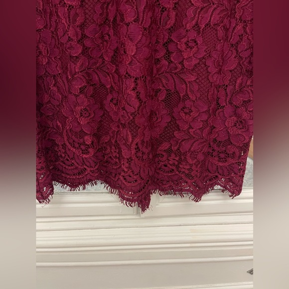 Stunning Raspberry Ever New Lace Dress - Size 8 - Picture 4 of 10